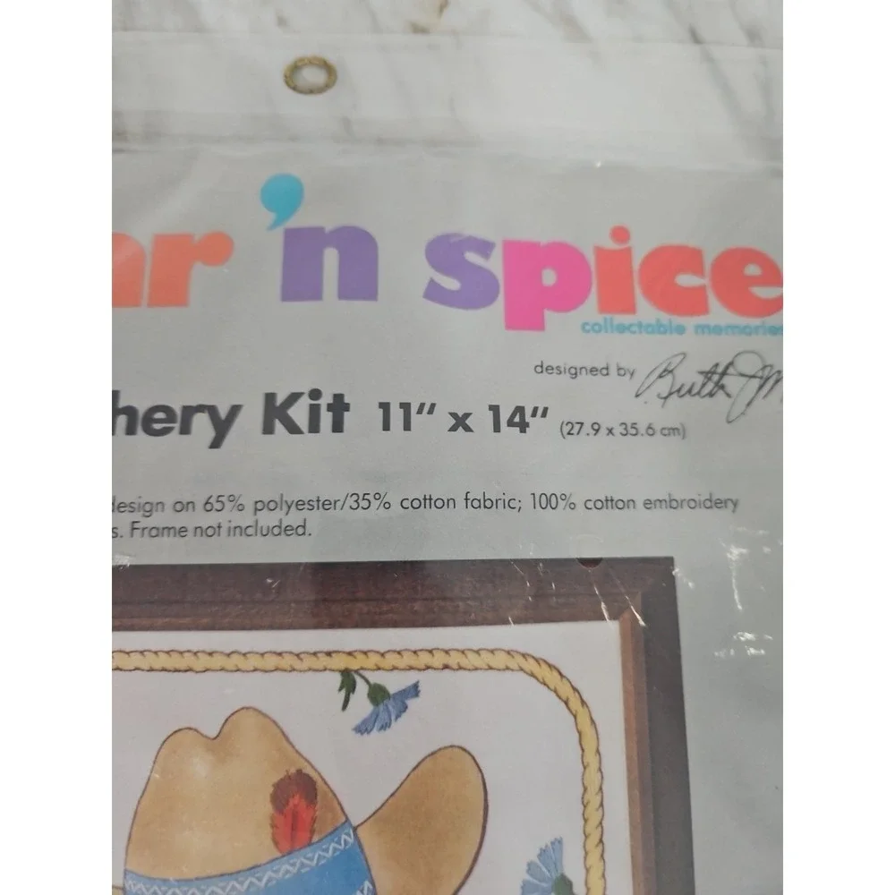 Vtg Sugar 'N Spice Stitchery Kit Cowboy Rodeo Baby #7319 New Nursery